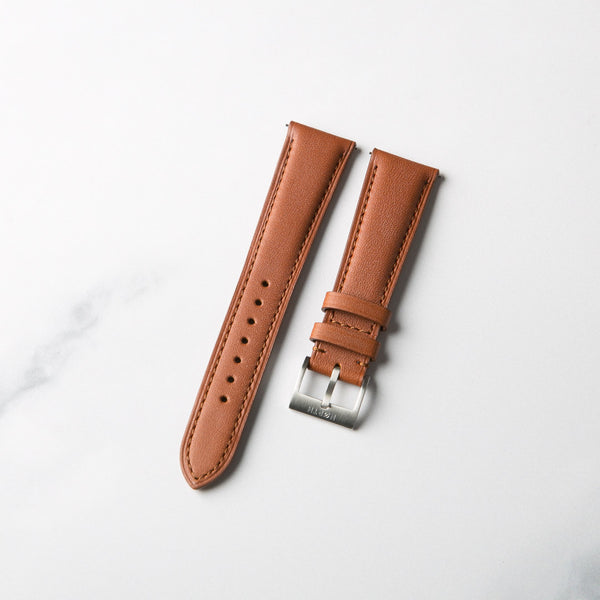 Light brown Barenia leather watch strap by North Straps
