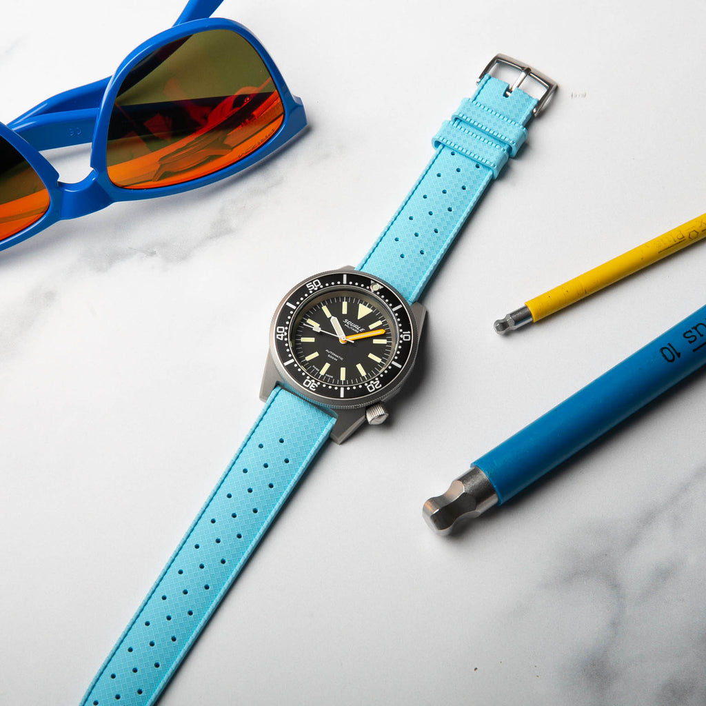 Sky Blue FKM Rubber Tropical Style Strap – North Straps