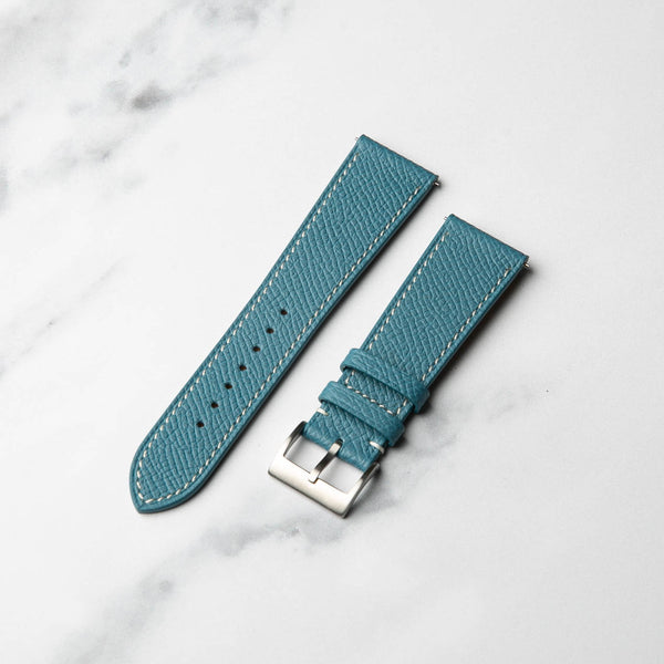 Izmir Blue hand made premium Epsom leather watch strap by North Straps.