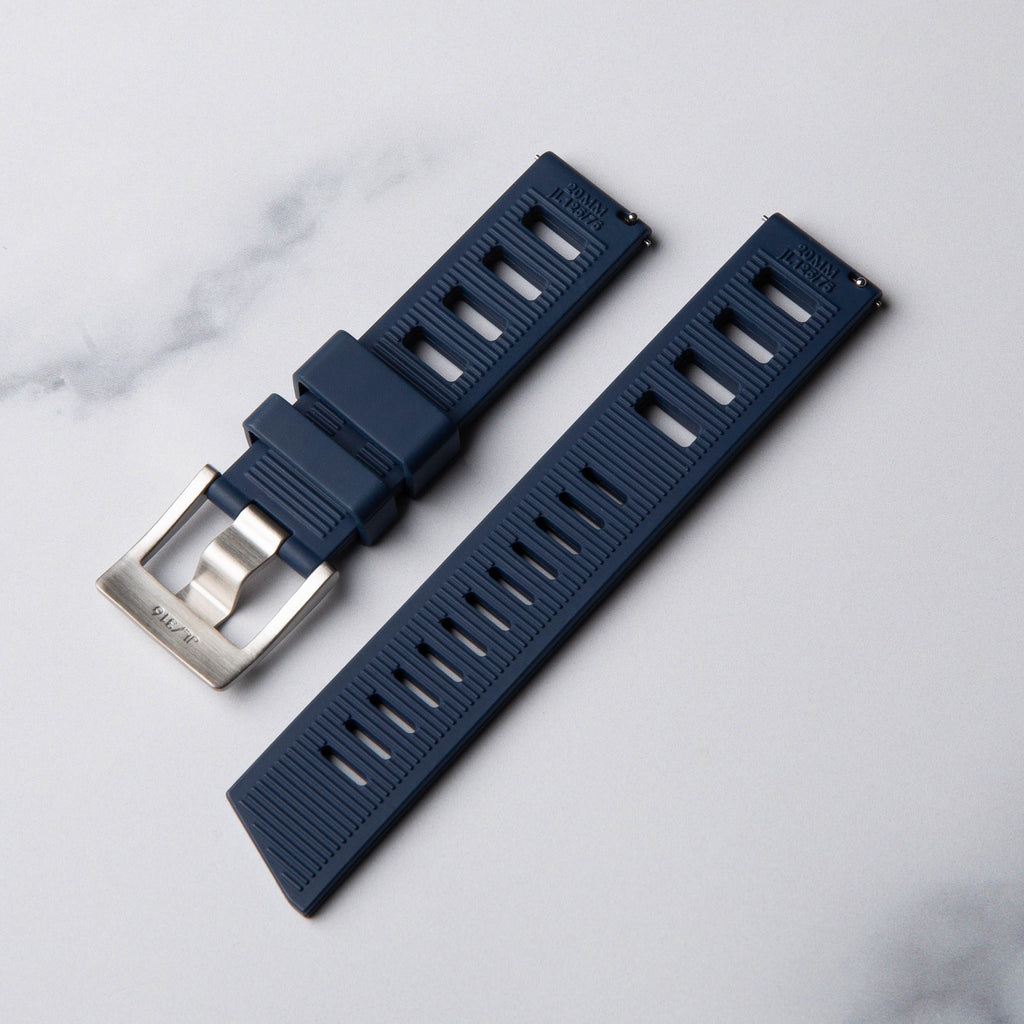 Blue Kraken Rubber Dive Watch Strap by North Straps