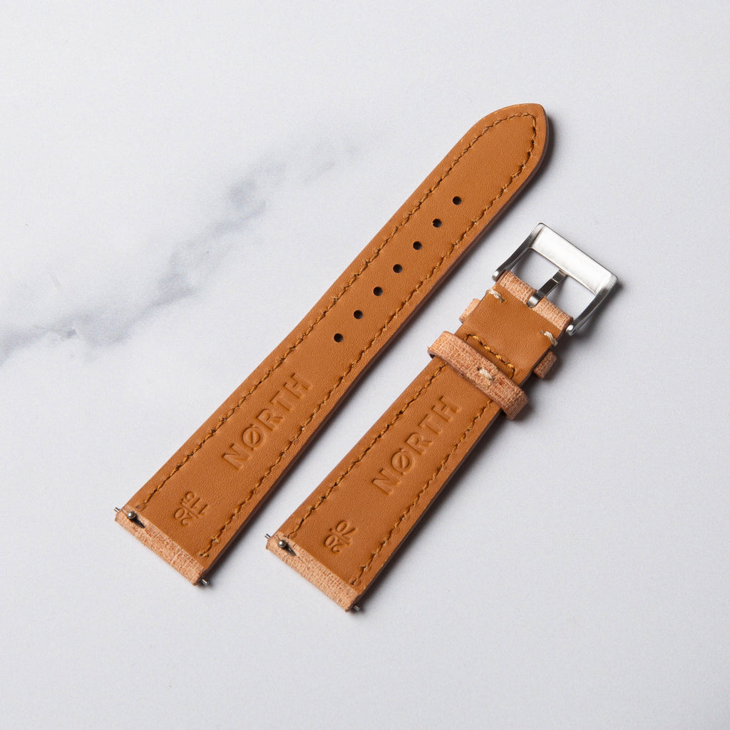 Natural Babele leather watch strap by North Straps