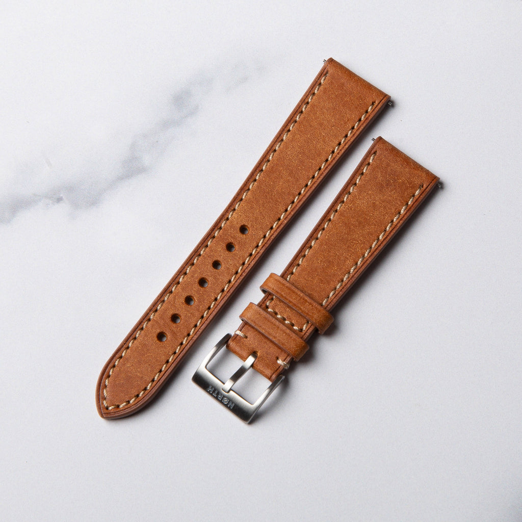 Gold Pueblo leather watch strap by North Straps