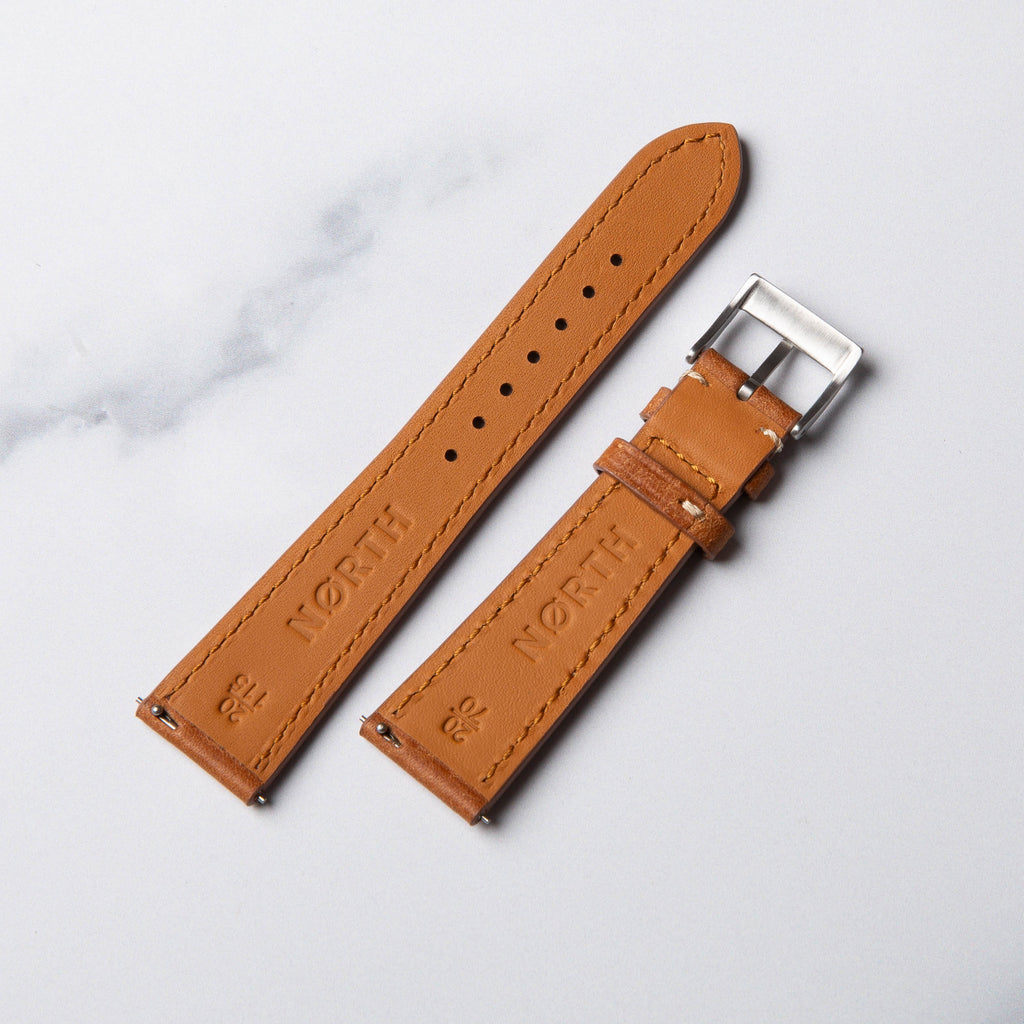 Gold Pueblo leather watch strap by North Straps