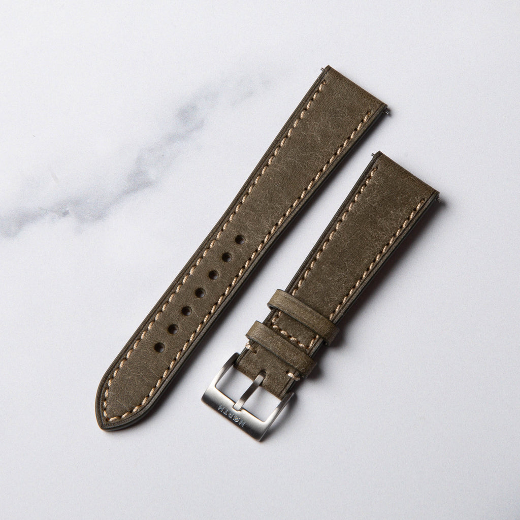 Ash  Pueblo leather watch strap by North Straps