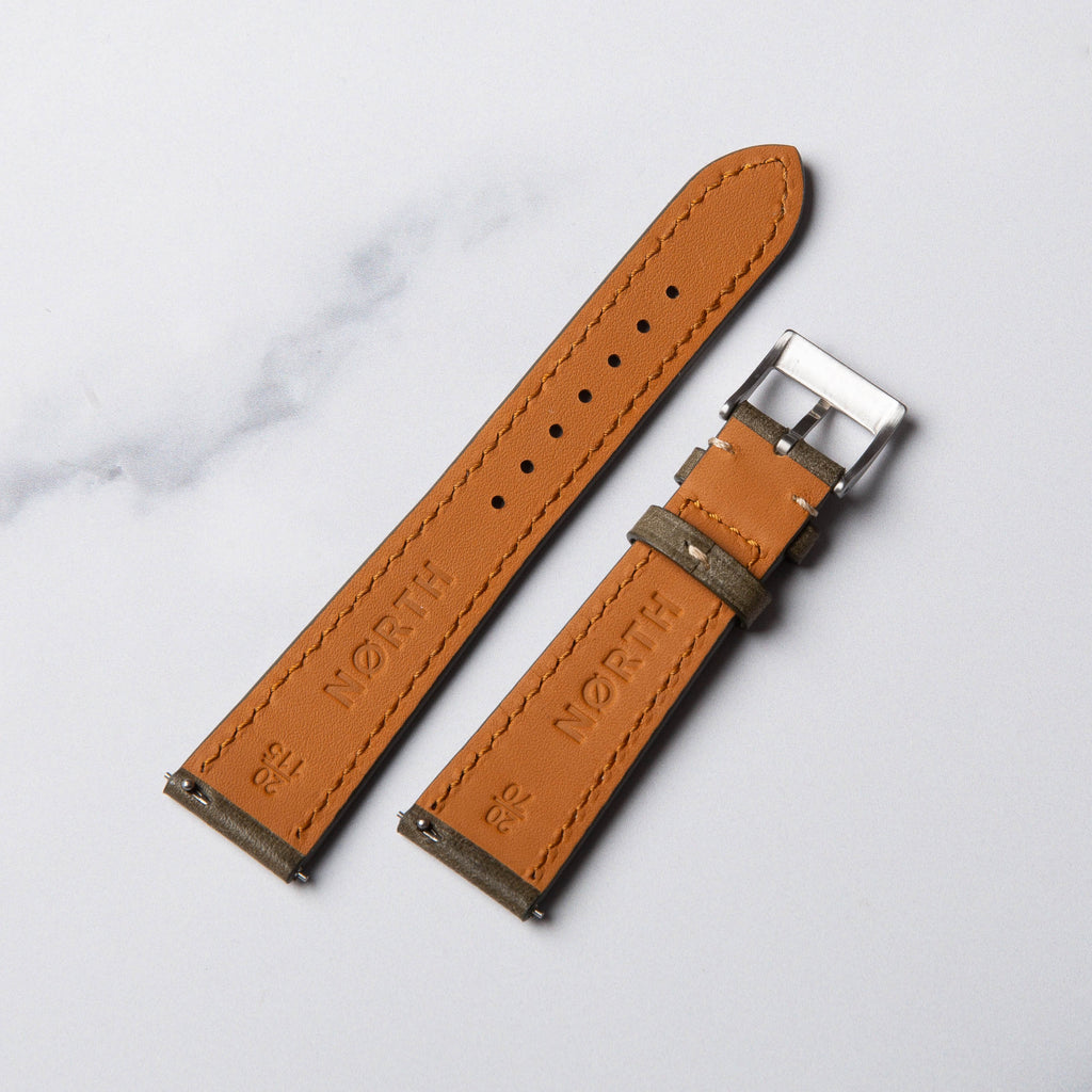 Ash  Pueblo leather watch strap by North Straps