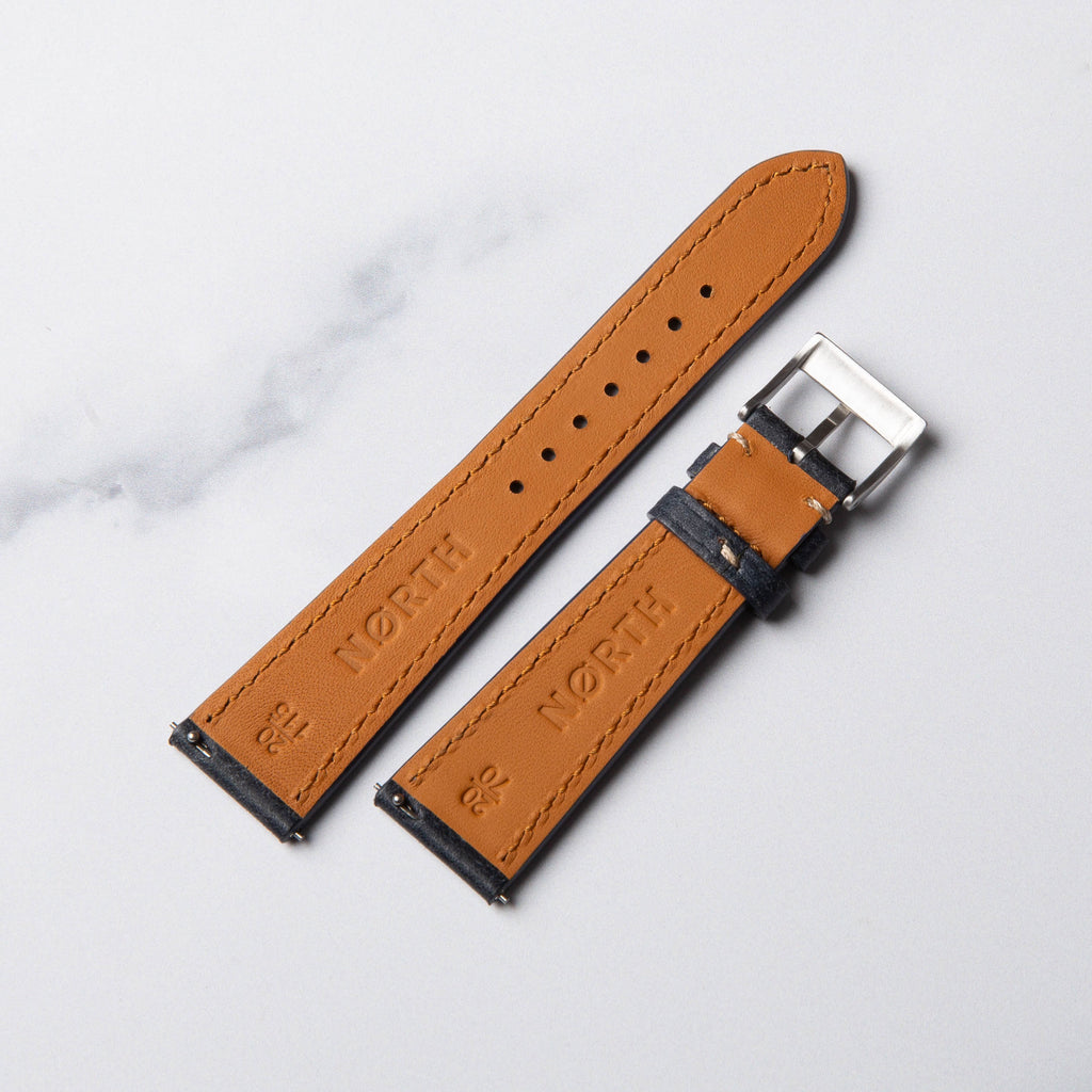 Navy Blue  Pueblo leather watch strap by North Straps