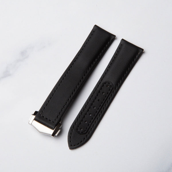 North Straps Fathoms Foldover Watch Strap in Black