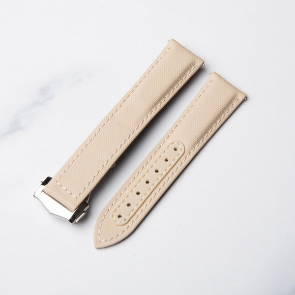 North Straps Fathoms Foldover Watch Strap in Beige