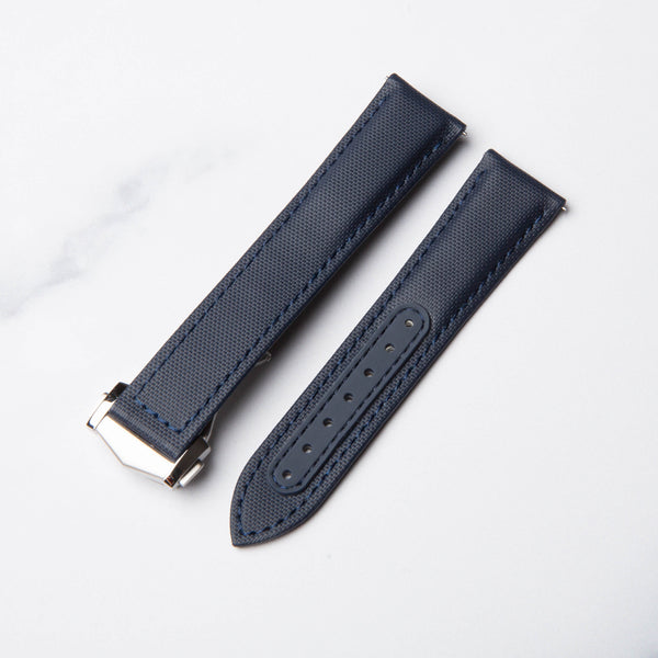 North Straps Fathoms Foldover Watch Strap in Navy Blue