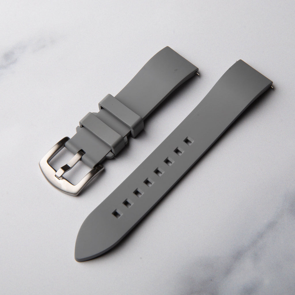 Grey Rubber Classic Watch Strap by North Straps