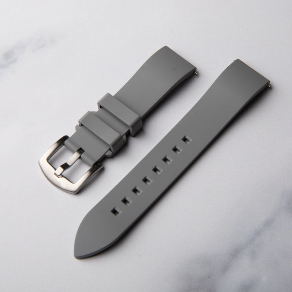 Grey Rubber Classic Watch Strap by North Straps