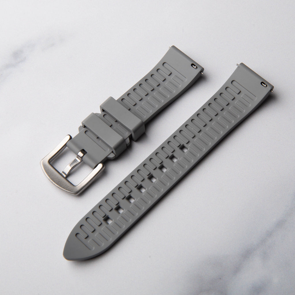 Grey Rubber Classic Watch Strap by North Straps
