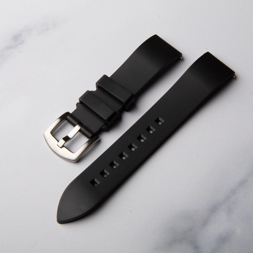Black Classic Rubber Watch Strap by North Straps