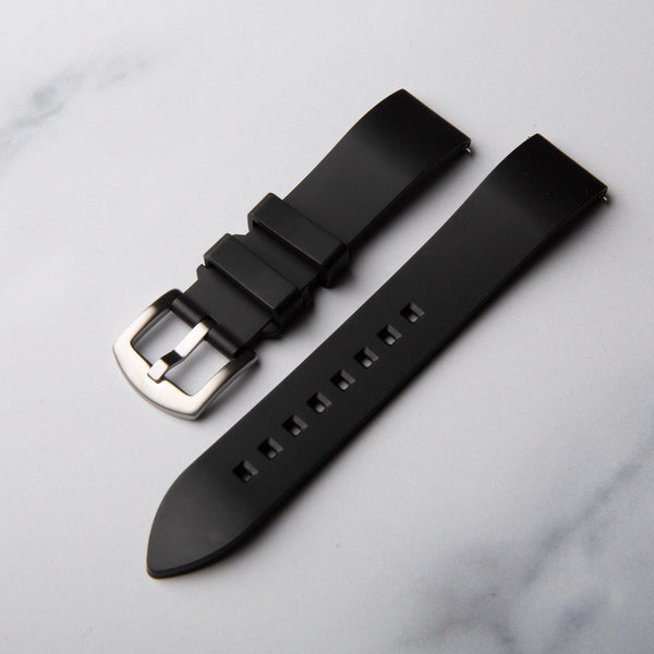 Black Classic Rubber Watch Strap by North Straps