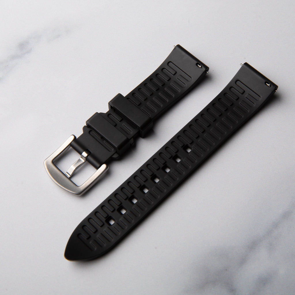 Black Classic Rubber Watch Strap by North Straps