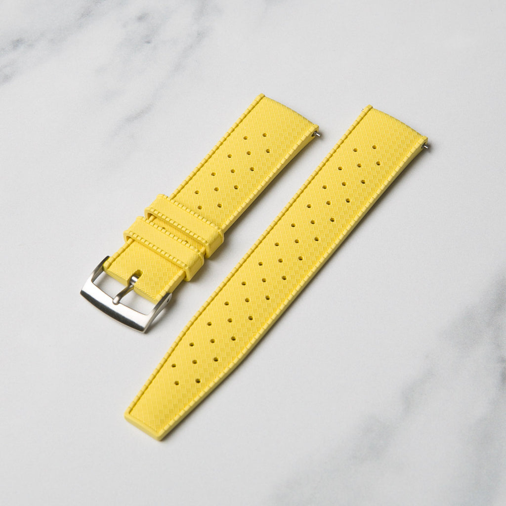 Yellow Tropic FKM Rubber watch strap by North Straps