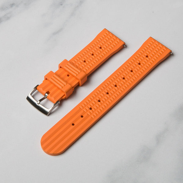 Orange Rubber Watch Strap by North Straps