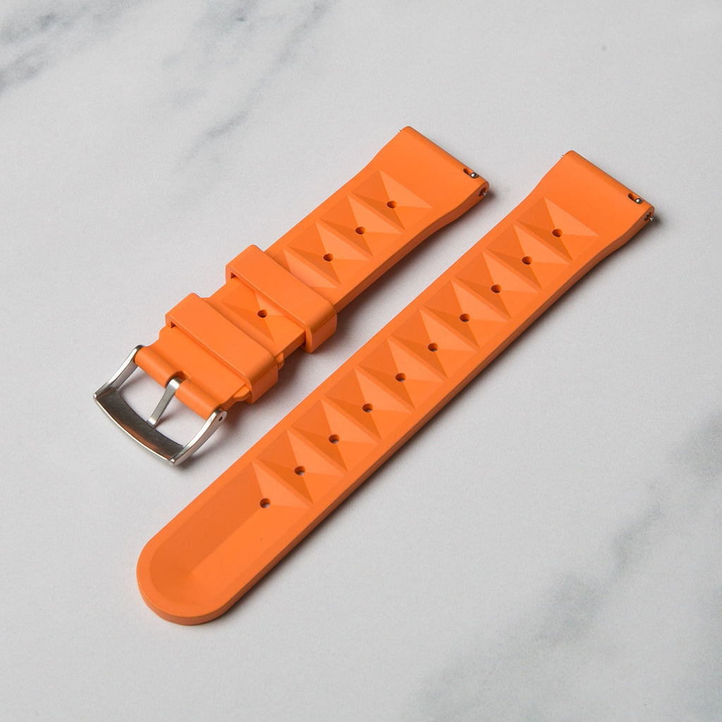 Orange Rubber Watch Strap by North Straps