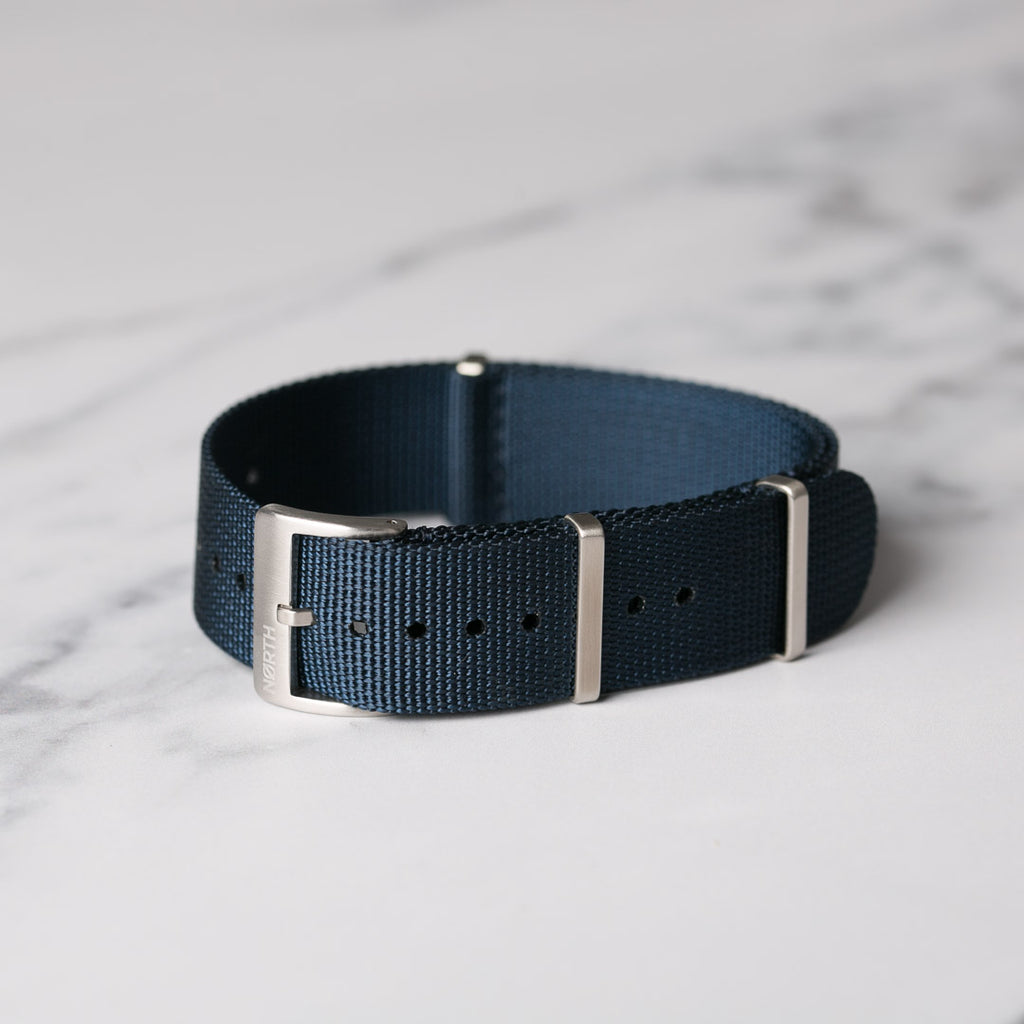 Navy Blue Tough Nato watch strap by North Straps