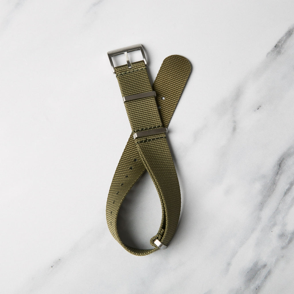 Olive Green Tough Nato Watch Strap by North Straps