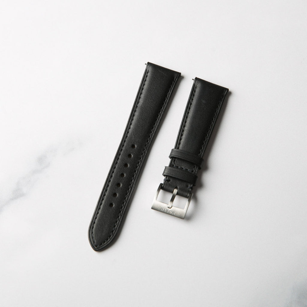 Black Barenia Leather Watch Strap – North Straps