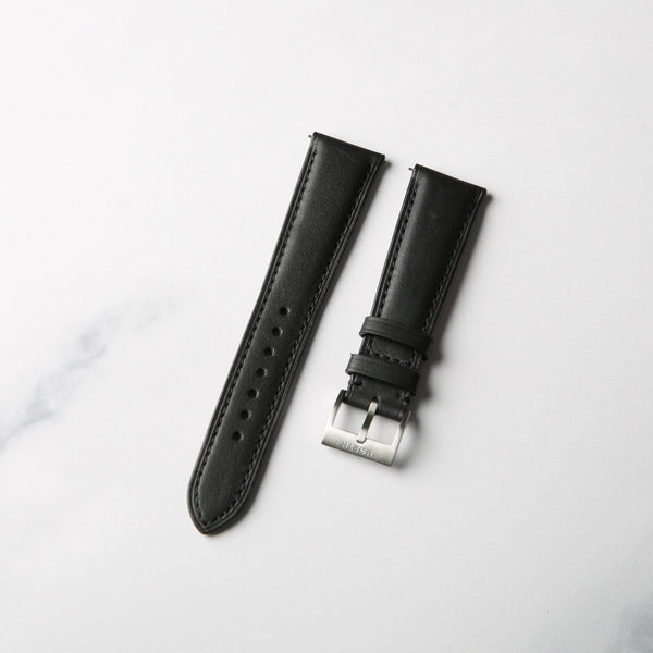 Black Barenia leather watch strap by North Straps
