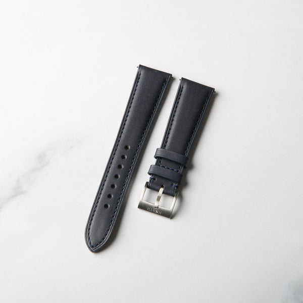 Blue Barenia leather watch strap by North Straps